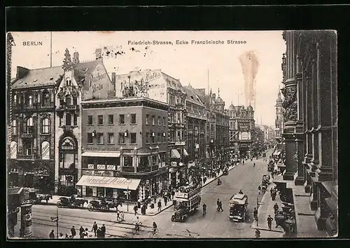AK Berlin, Friedrich-Strasse Ecke Französische Strasse