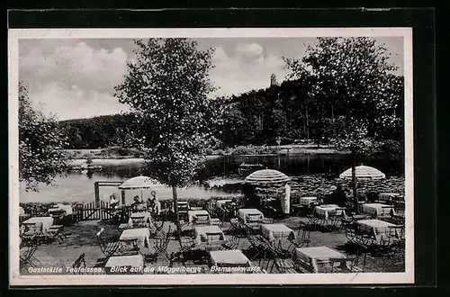 AK Berlin-Köpenick, Gasthaus Teufelssee in den Müggelbergen mit Bismarckwarte