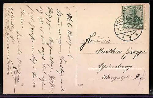 AK Berlin-Neukölln, Partie an der Schillerpromenade