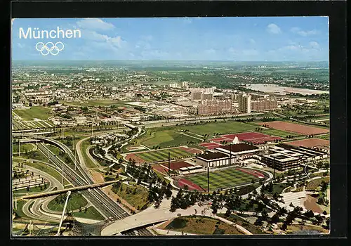 AK München, Blick vom Olympiaturm