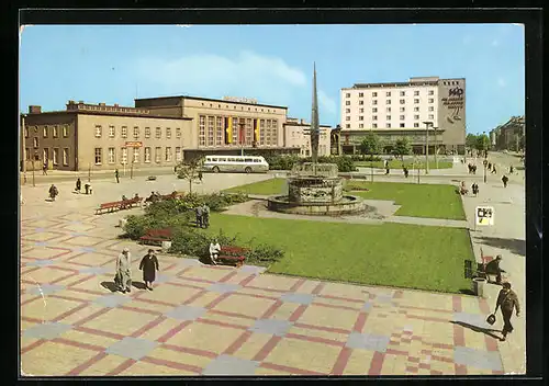 AK Merseburg, Gagarin-Platz mit Umgebung