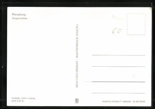 AK Merseburg, Gagarin-Platz mit Umgebung