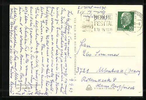 AK Berlin, Haus des Lehrers, Karl-Marx-Allee, Restaurant Moskau