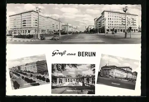 AK Berlin, Karl-Marx-Allee, Unter den Linden