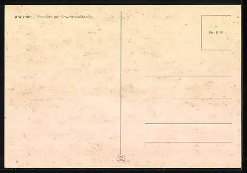 AK Karlsruhe, Festplatz mit Schwarzwaldhalle