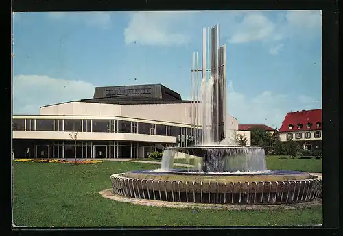 AK Schweinfurt, Theater mit Springbrunnen