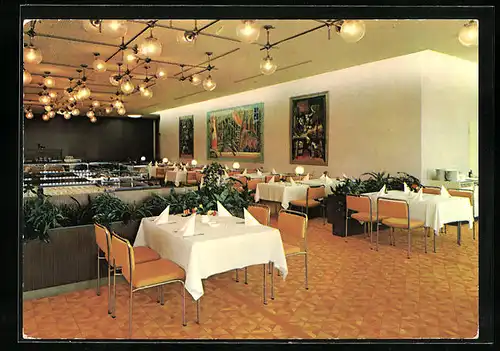 AK Berlin, Palast der Republik, Linden-Restaurant, Innenansicht