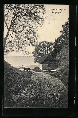 AK Göhren /Rügen, Blick auf Fischerhaus