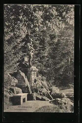 AK Berchtesgaden, Blick auf den Luitpoldbrunnen