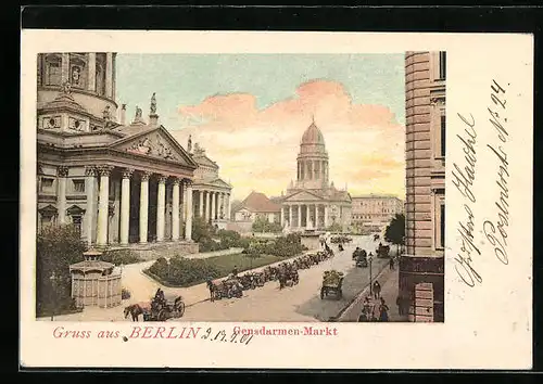 AK Berlin, Blick auf den Gendarmenmarkt