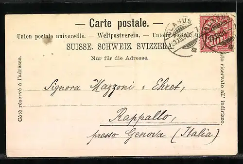 AK Glarus, Teilansicht mit Bäumen