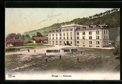 AK Brugg, Kaserne mit Soldaten