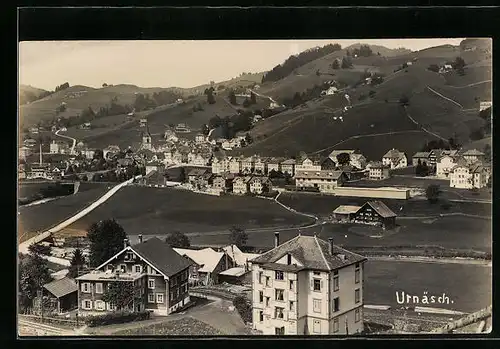 AK Urnäsch, Ortsansicht aus der Vogelschau