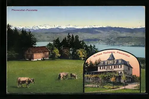 AK Pfannenstiel, Panorama und Kurhaus Hochwacht