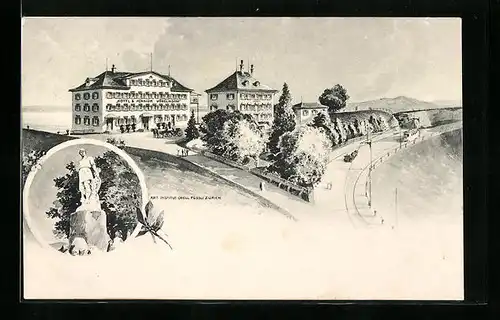 Lithographie Zürich, Art. Institut Orell Füssli, Hotel & Pension Vögelinsege