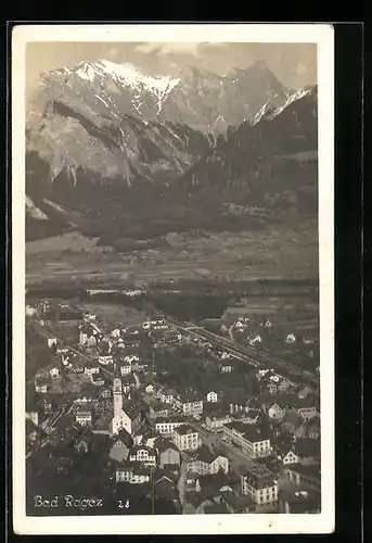 AK Bad Ragaz, Ortsansicht vom Flugzeug aus