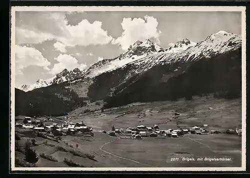 AK Brigels, Gesamtansicht mit Brigelserhörner