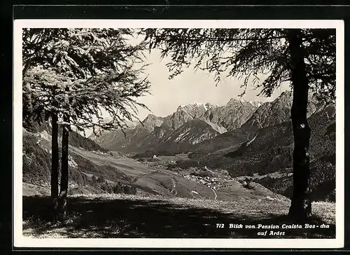 AK Ardez, Blick von Pension Craista Bos-cha auf Ardez