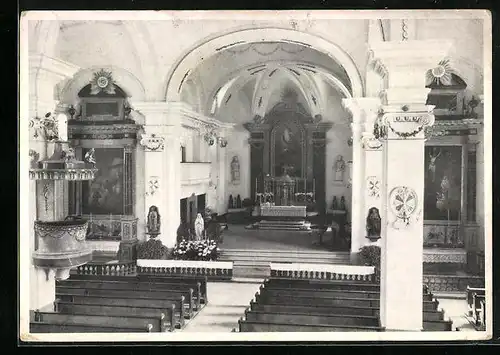 AK Pfaffnau, Innenansicht der Pfarrkirche