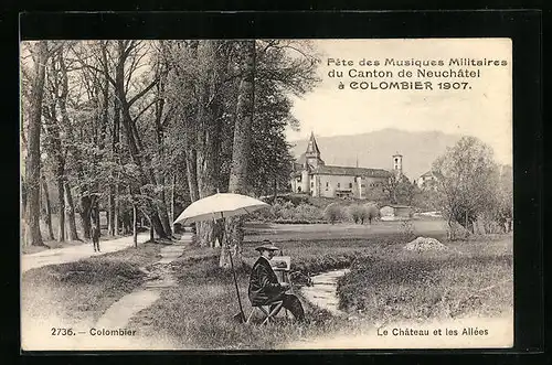 AK Colombier, Le Chateau et les Allées