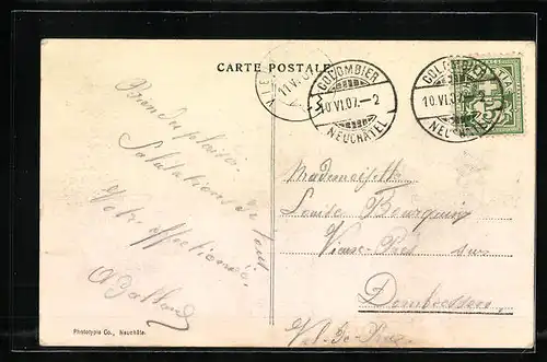 AK Colombier, Le Chateau et les Allées