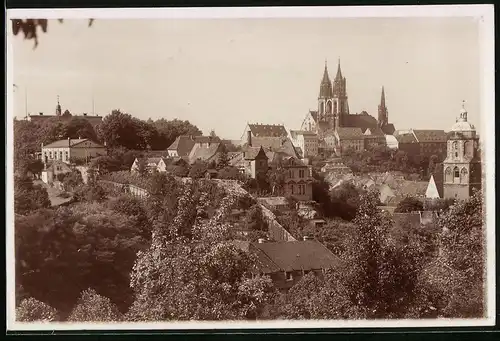 Fotografie Brück & Sohn Meissen, Ansicht Meissen i. Sa. Blick vpm Jüdenberg auf die Stadt zum Dom