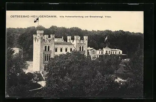 AK Heiligendamm, Villa Hohenzollernburg und Grossherzogl. Villen