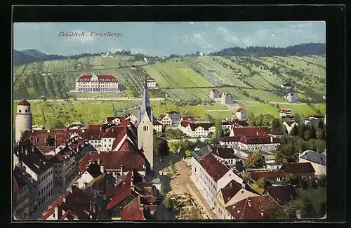 AK Feldkirch, Teilansicht mit Strassenpartie