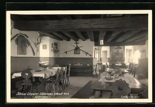 AK Hohenems, Schloss Glopper, Rittersaal, Innenansicht