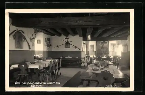 AK Hohenems, Schloss Glopper, Rittersaal, Innenansicht