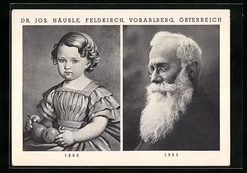 AK Feldkirch, Abbildung von Dr. Jos. Häusle aus dem Jahr 1860 und 1935