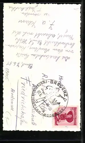 AK Ebnit, Blick auf den Luftkurort mit Berglandschaft