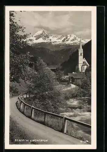 AK Silbertal i. Montafon, Blick auf die Berge