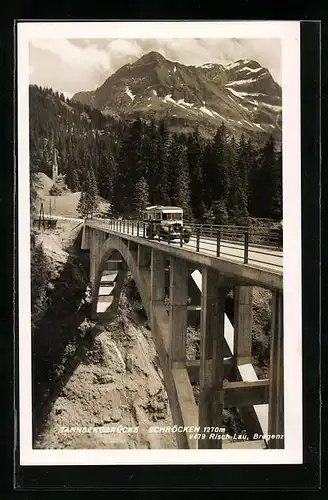 AK Schröcken, Tannbergbrücke und den Berg