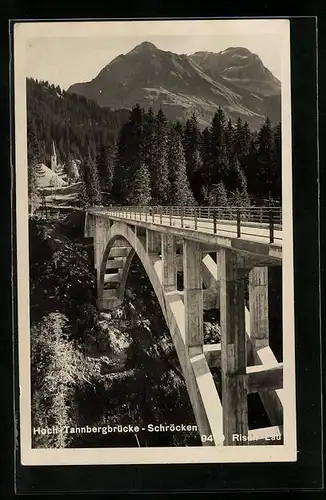 AK Schröcken, Ansicht der Tannbergbrücke