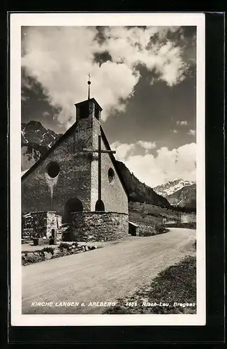 AK Langen a. Arlberg, Ansicht der Kirche