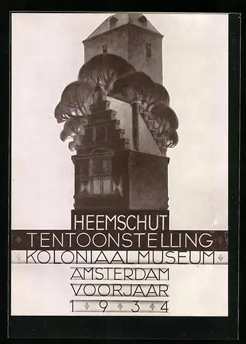 AK Amsterdam, Heemschut Tentoonstelling Koloniaal Museum 1934, Ausstellung