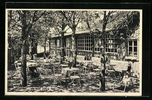 AK Schlachters bei Lindau i. B., Gasthof zur Post, Gartenansicht