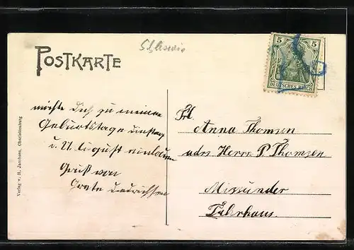 AK Goltoft, Handlung von C. Schulz mit Strassenpartie