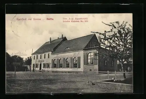 AK Helfta, Gasthof zur Sonne, Bes.: Aug. Appenrodt