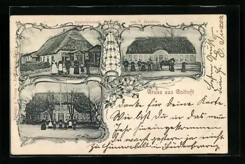 AK Goltoft, Ansichten der Gastwirtschaft von P. Jacobsen