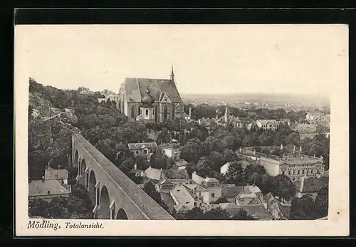 AK Mödling, Totalansicht mit Blick zur Kirche