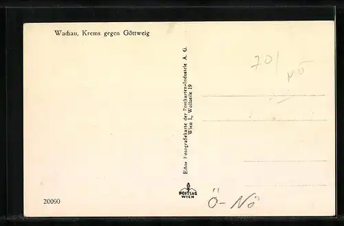 AK Krems, Wachau, Generalansicht gegen Göttweig