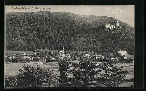 AK Seebenstein a. d. Aspangbahn, Blick zur Kirche im Ort