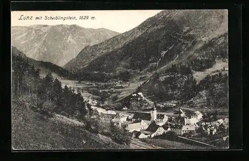 AK Lunz, Generalansicht mit Scheiblingstein