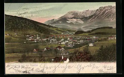 AK Payerbach, Generalansicht an der Raxalpe