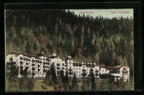 AK Semmering, Blick auf Hotel Panhans