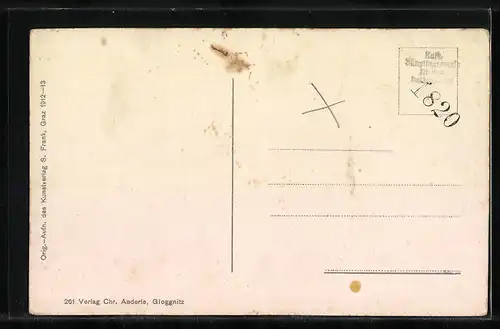 AK Gloggnitz, Generalansicht unter der Raxalpe