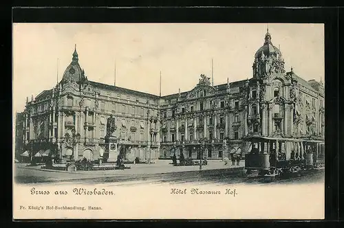 AK Wiesbaden, das Hotel Nassauer Hof