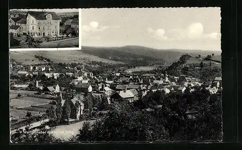 AK Weilmünster, Generalansicht mit dem Hotel Jung
